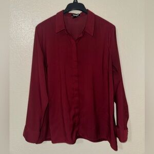 Express Deep Red Portofino button down shirt